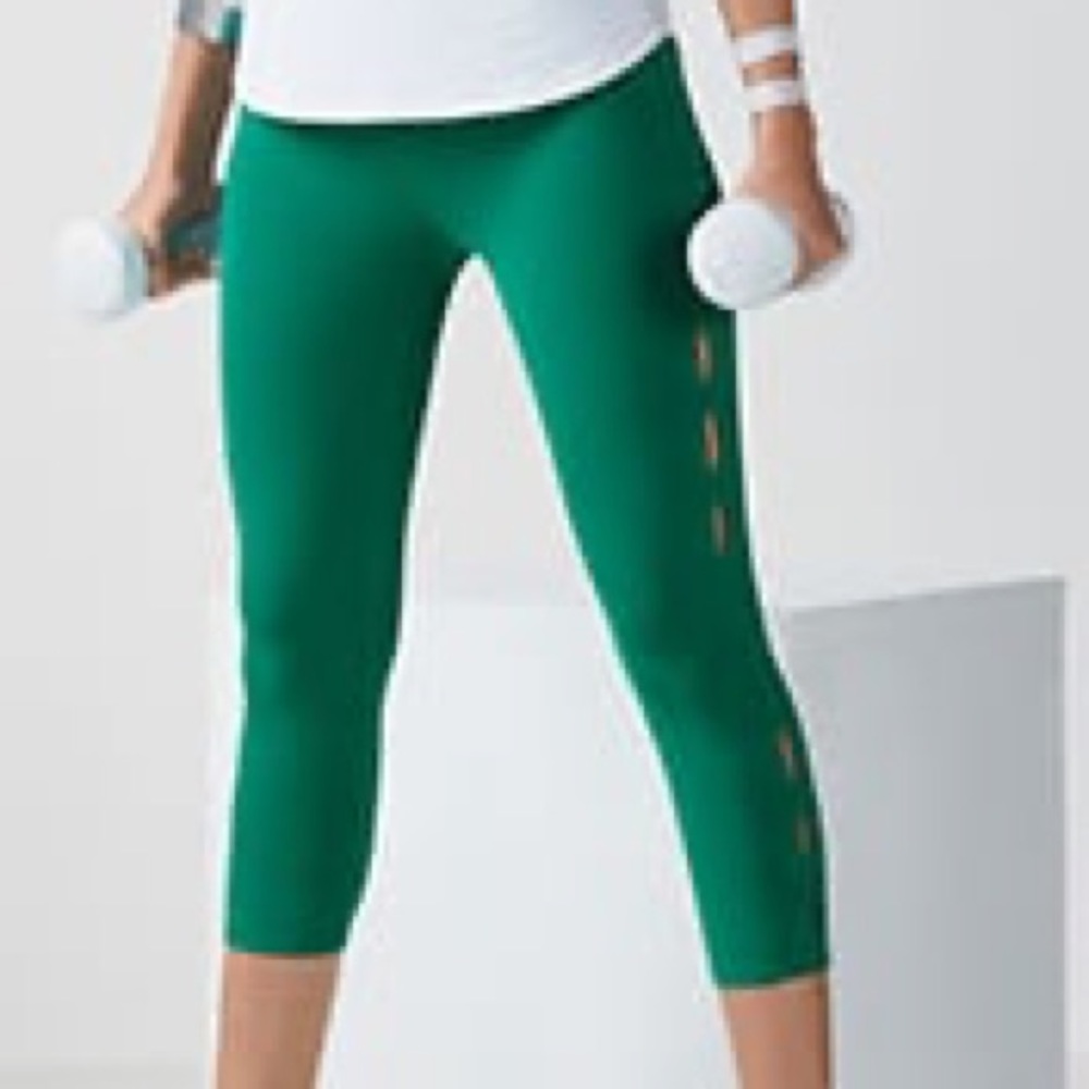Fabletics Capri Leggings Cut Out Along Sides
